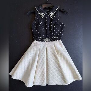 Mac Duggal Black and White Dress